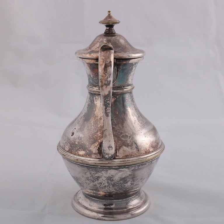 German Sterling Silver Georgian Style Tea Pot, Darmstadt, 19th Century For Sale 1