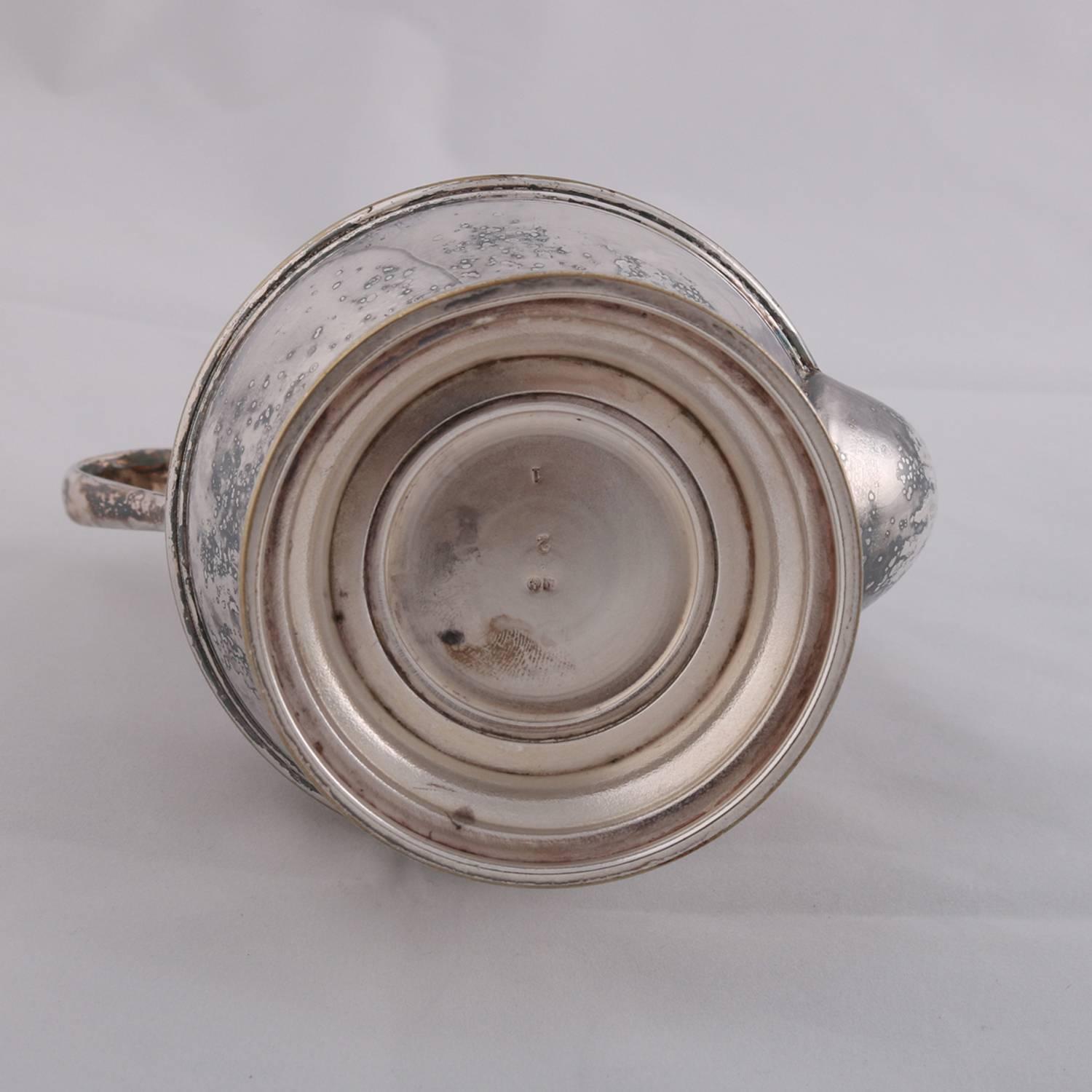 German Sterling Silver Georgian Style Tea Pot, Darmstadt, 19th Century 1