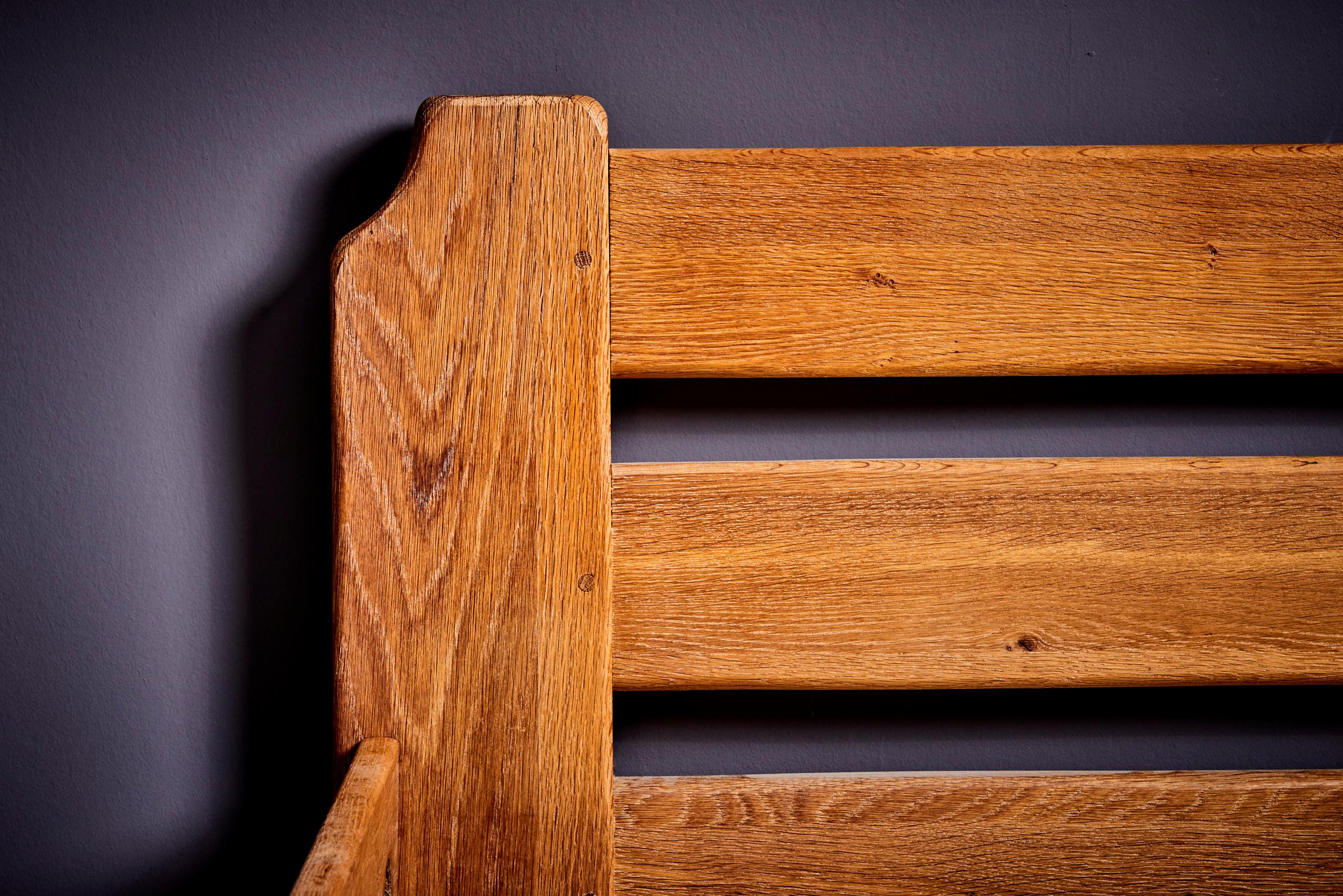 20th Century German Studio Bed Frame in solid Oak 1960s For Sale