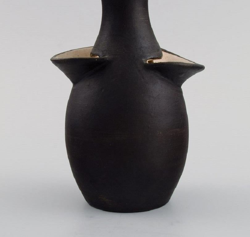 Mid-20th Century German Studio Ceramicist, Unique Vase in Glazed Stoneware, 1960 / 70s For Sale