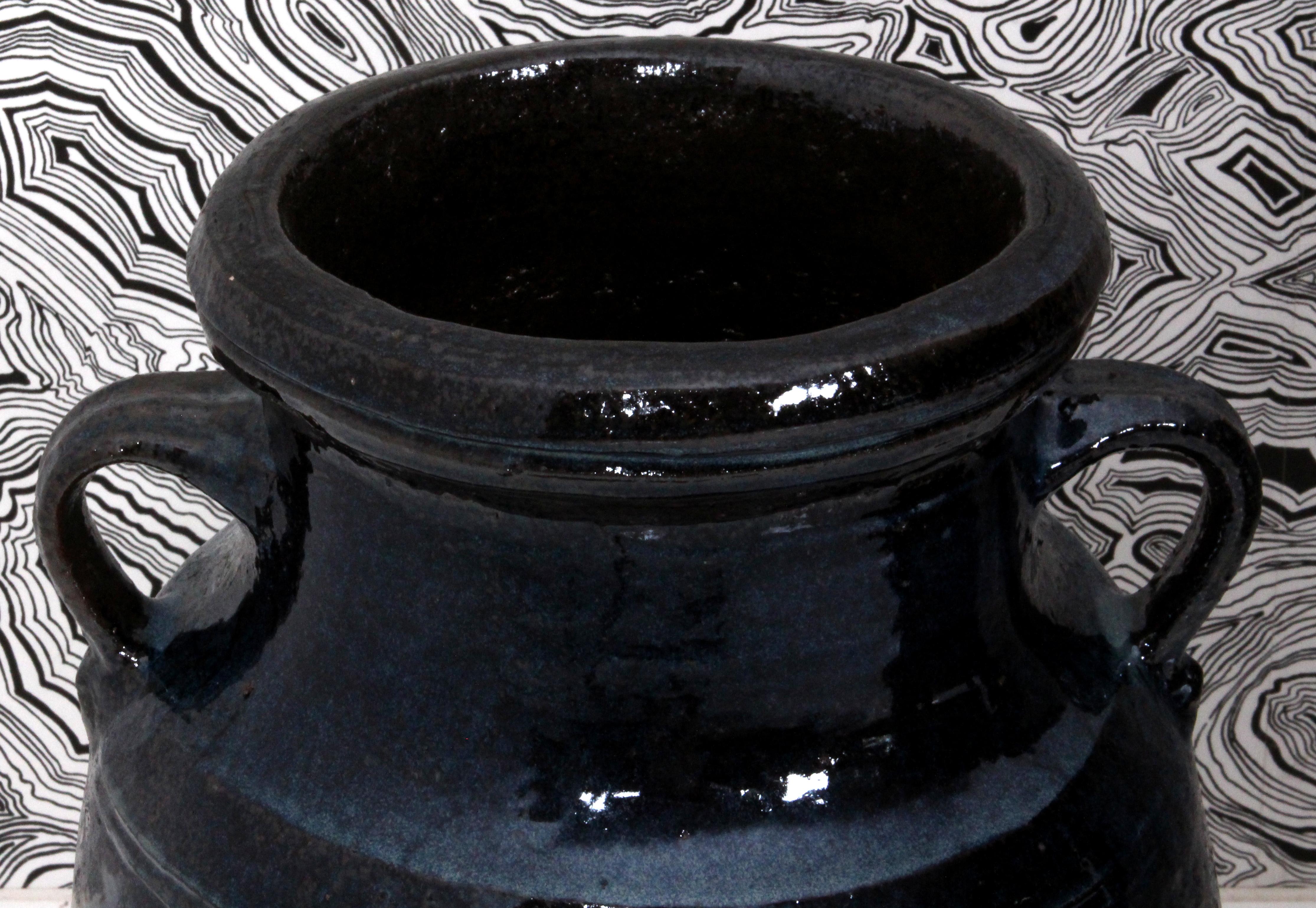 German Studio Keramik  Floor Vase archaic amphora 60s huge & heavy (51cms 11kg ) In Good Condition For Sale In Kumhausen, DE
