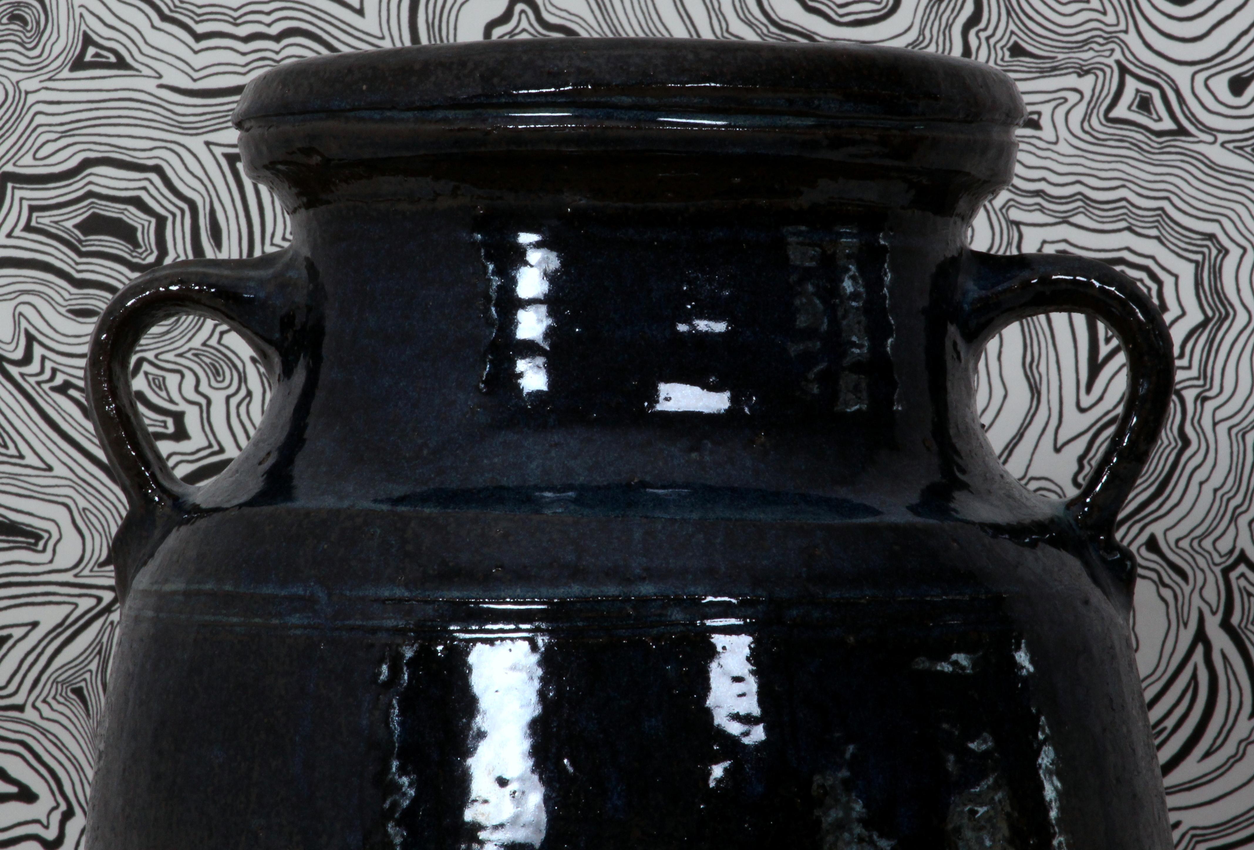 Pottery German Studio Keramik  Floor Vase archaic amphora 60s huge & heavy (51cms 11kg ) For Sale