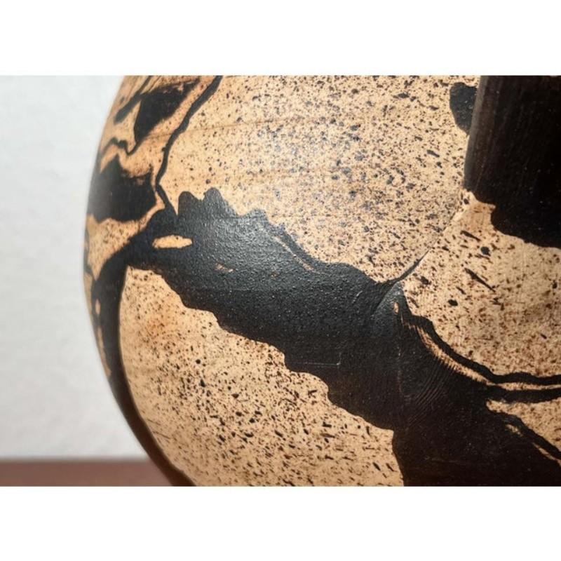 Brutalisme Vase cruche en Studio Pottery de Gerhard Liebenthron, 1993 en vente