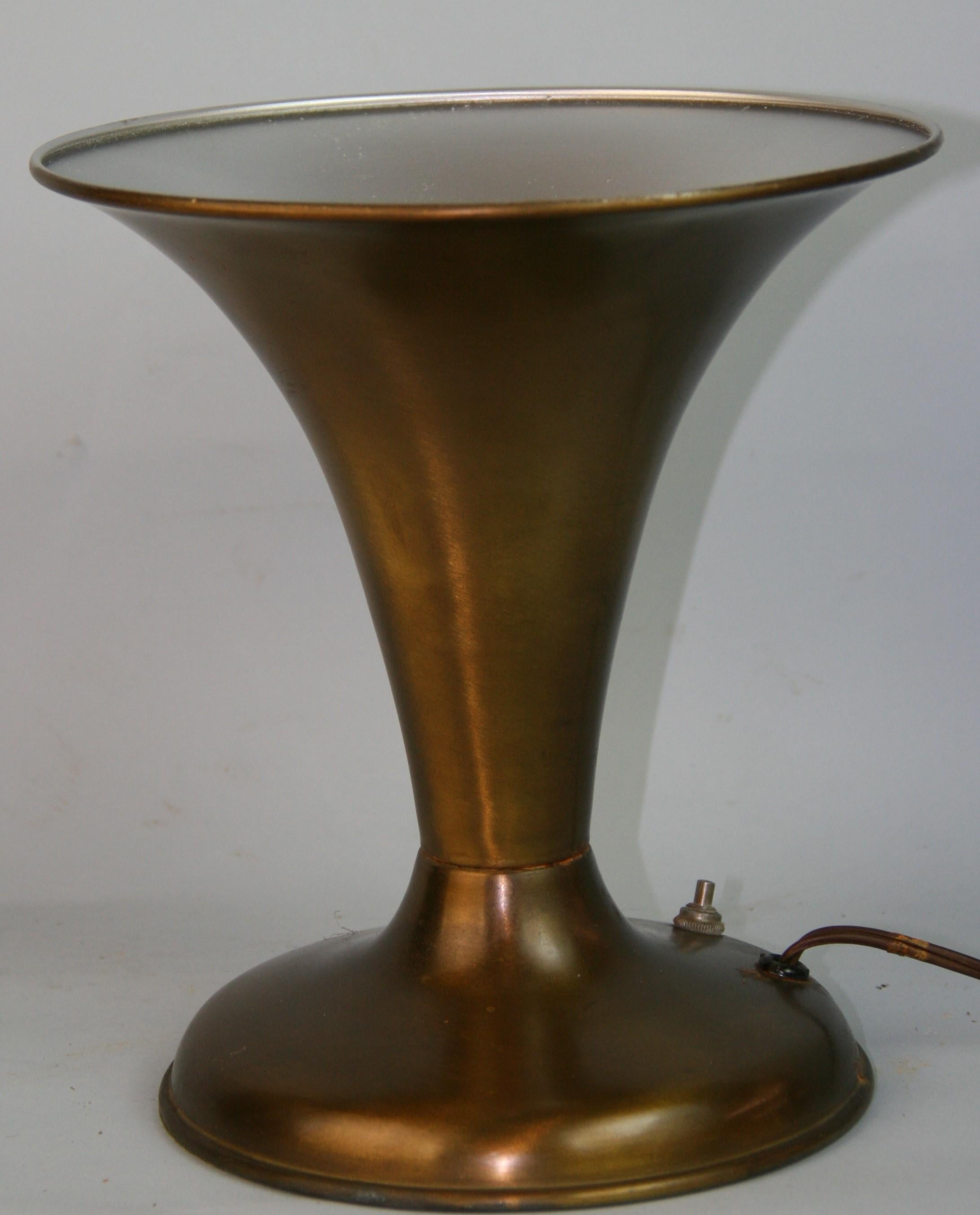 German Table Lamp Metal 1960's In Good Condition For Sale In Douglas Manor, NY