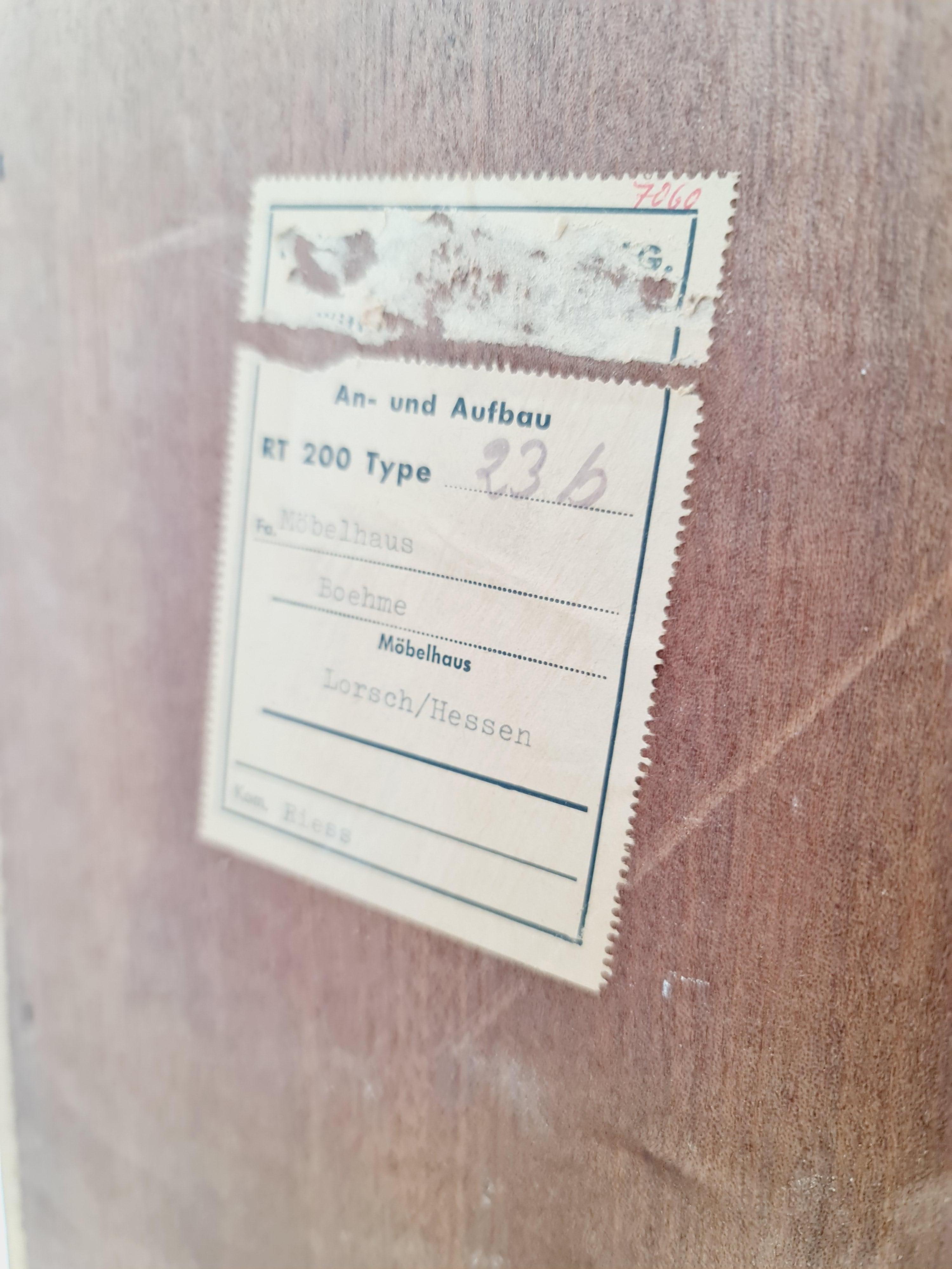 Teck Buffet allemand en teck de Heinrich Riestenpatt pour RT 200, 1960 en vente