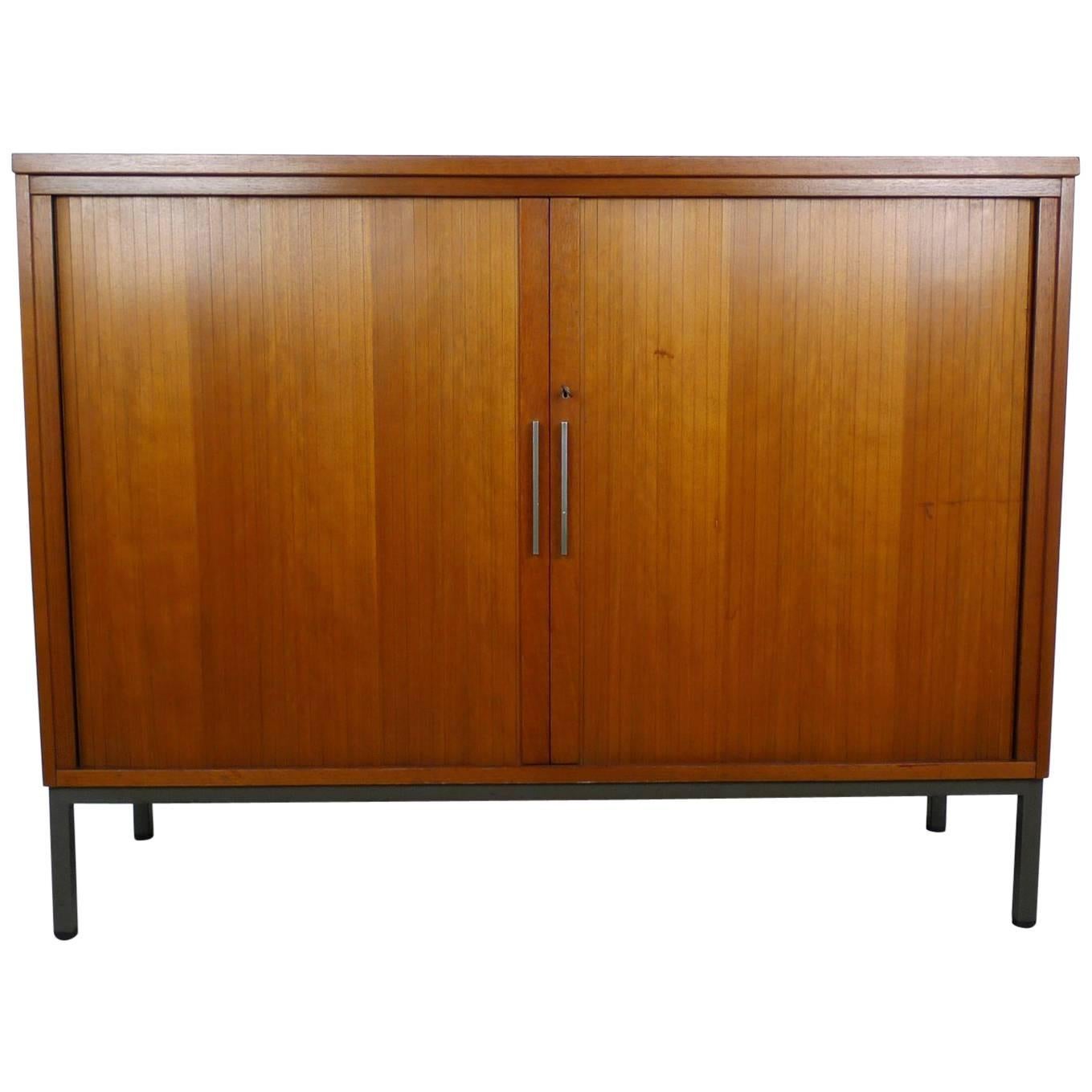 German Teak Sideboard with Slatted Doors from the 1960s