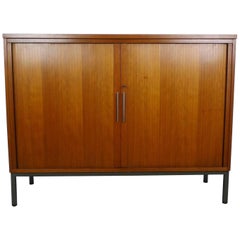 German Teak Sideboard with Slatted Doors from the 1960s