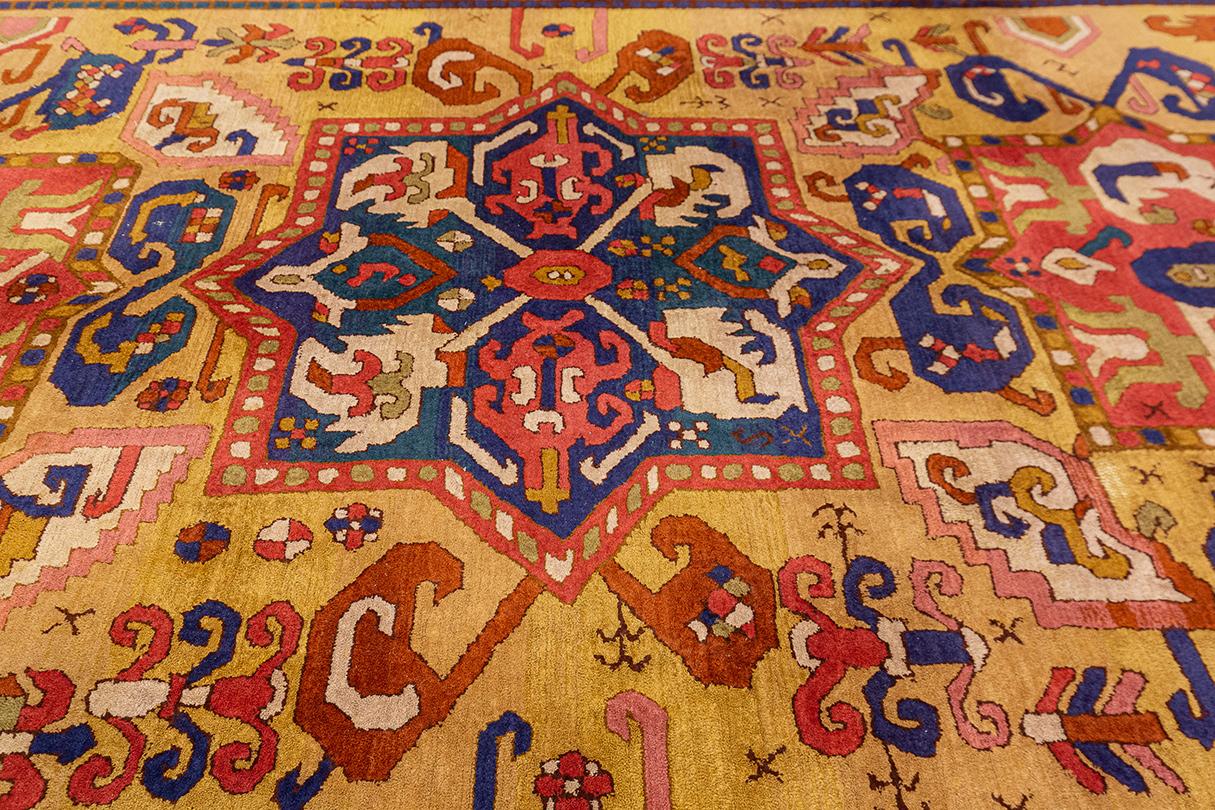 This German Tetex rug features a bold and vibrant design, with a harmonious blend of brown and red hues as its primary colors. Measuring a perfect size of 252 x 168 cm in size, this piece is perfectly woven, showcasing the skillful craftsmanship