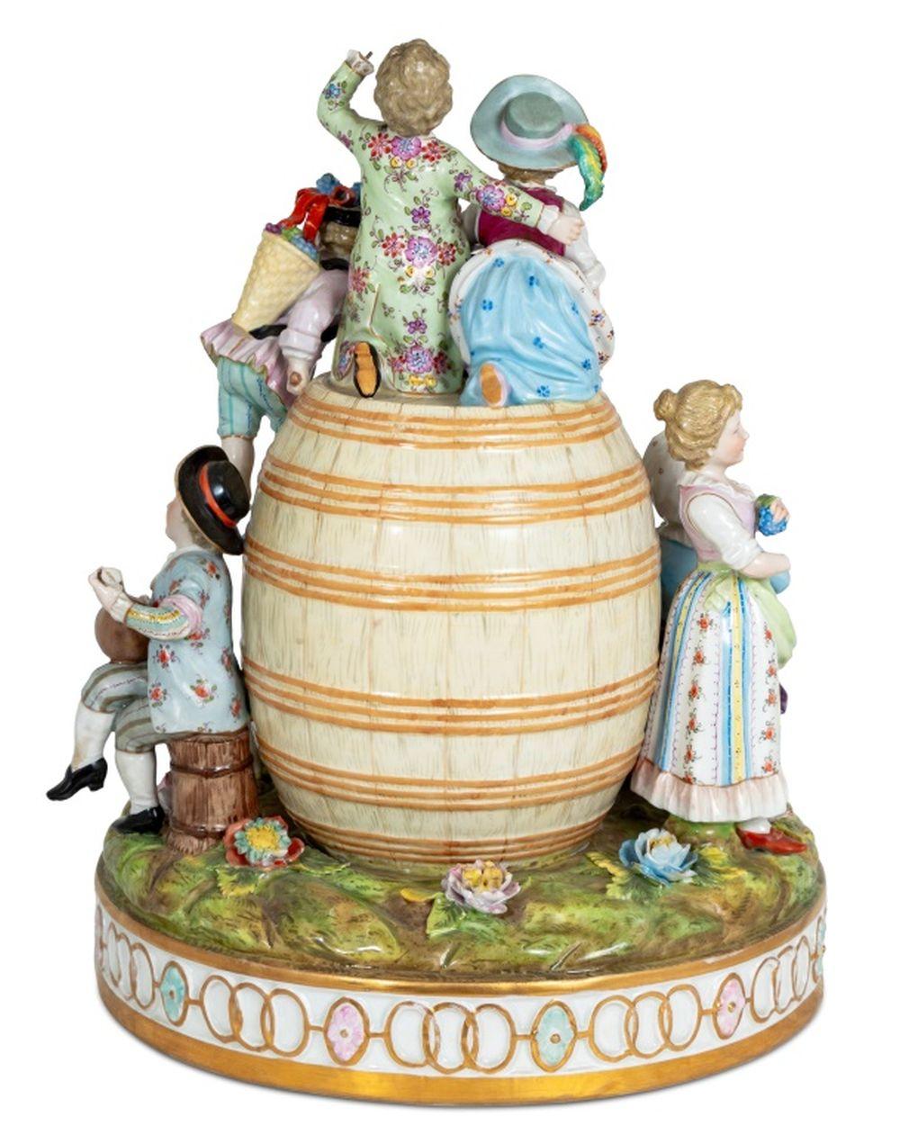 Grand Tour German Thieme Porcelain Figural Group For Sale