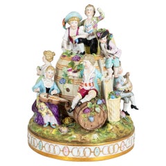 Antique German Thieme Porcelain Figural Group