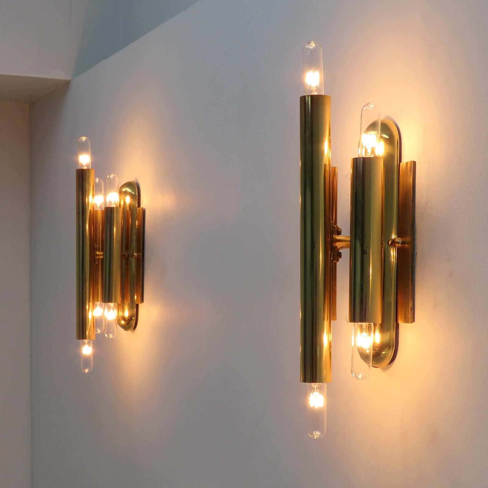 German Three-Arm Double Candle Wall Lights 4