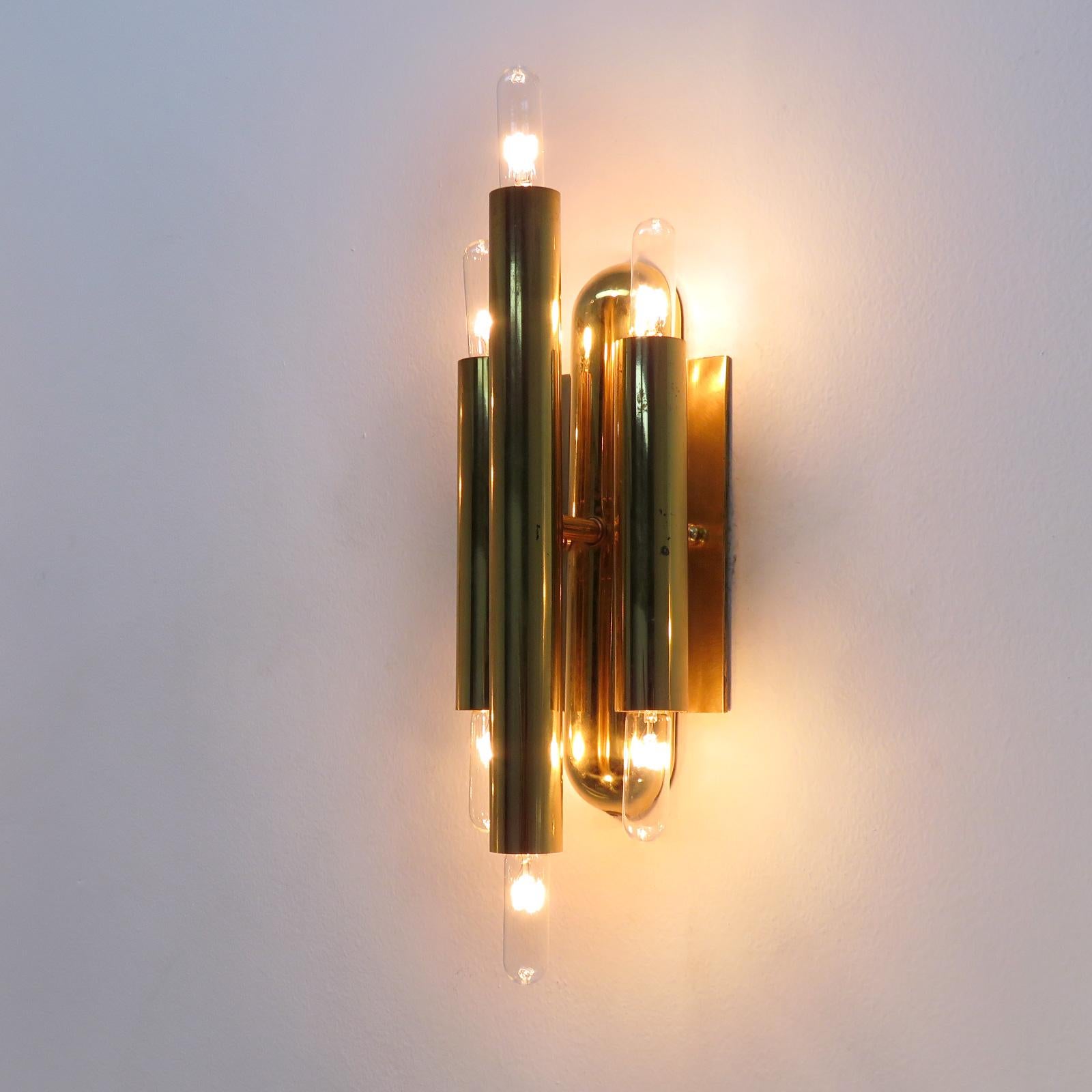 German Three-Arm Double Candle Wall Lights 2