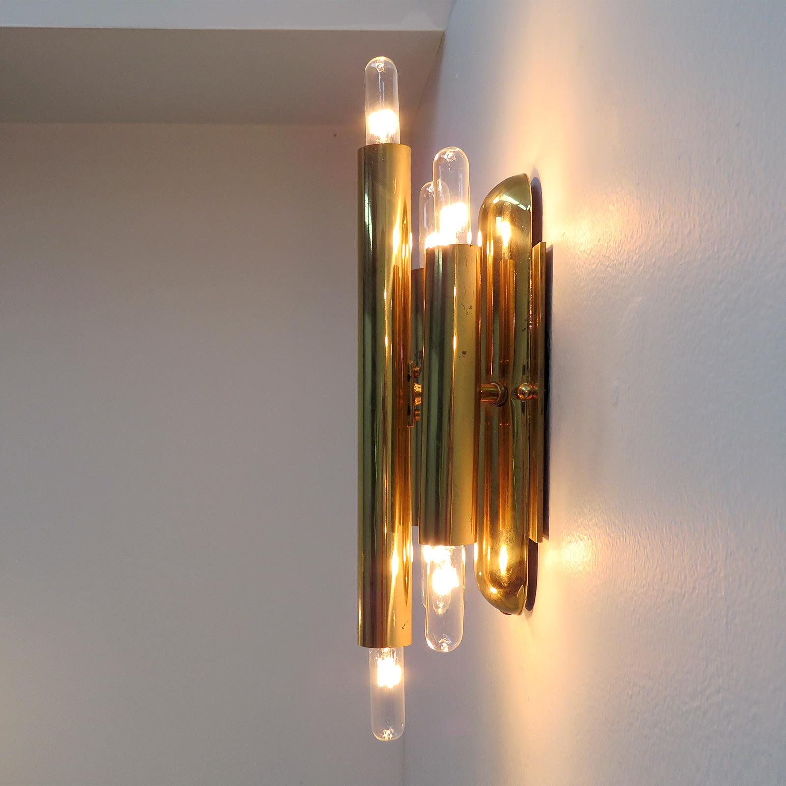 German Three-Arm Double Candle Wall Lights 3