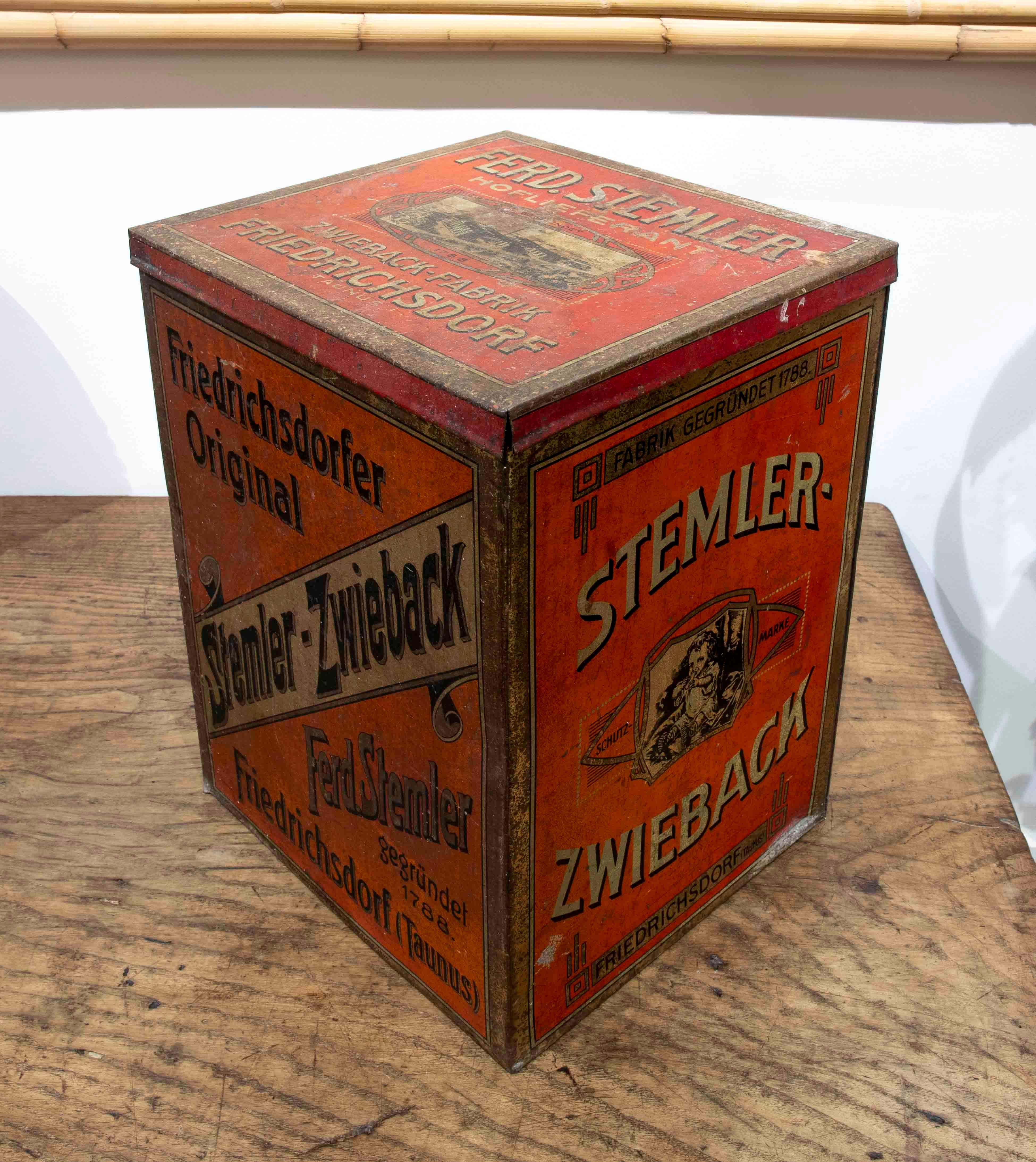 20th Century German Tin Food Box, 