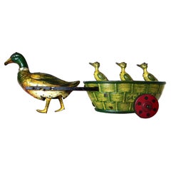 German Tinplate Clockwork Wind Up Toy By Ernest Paul Lehman "Quack Quack" C 1903