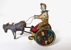 German Tinplate Clockwork Wind Up Toy by the Lehman Co. "Balky Mule" Circa 1909