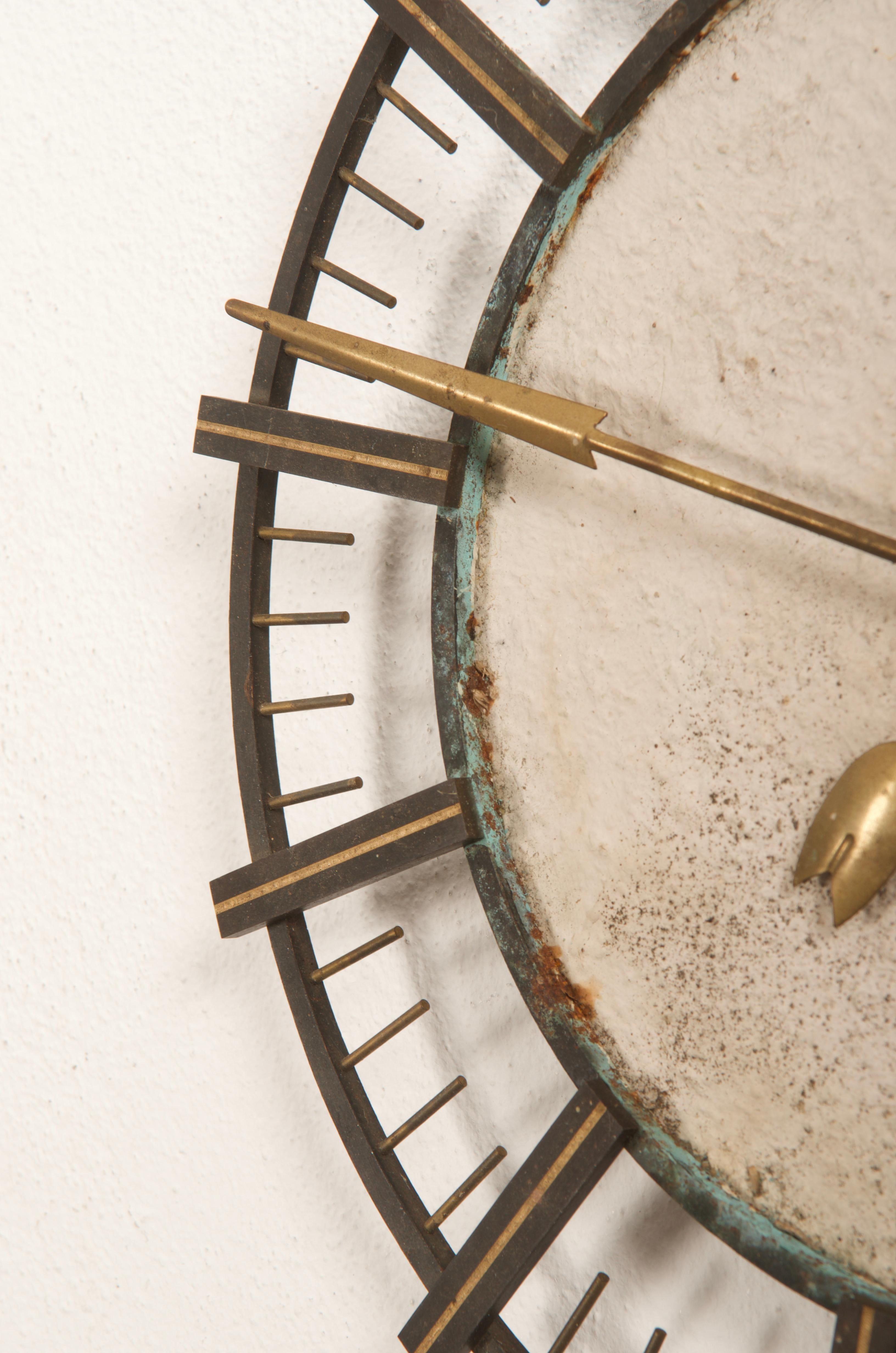 German TN Telenorma Brass Wall Clock 2