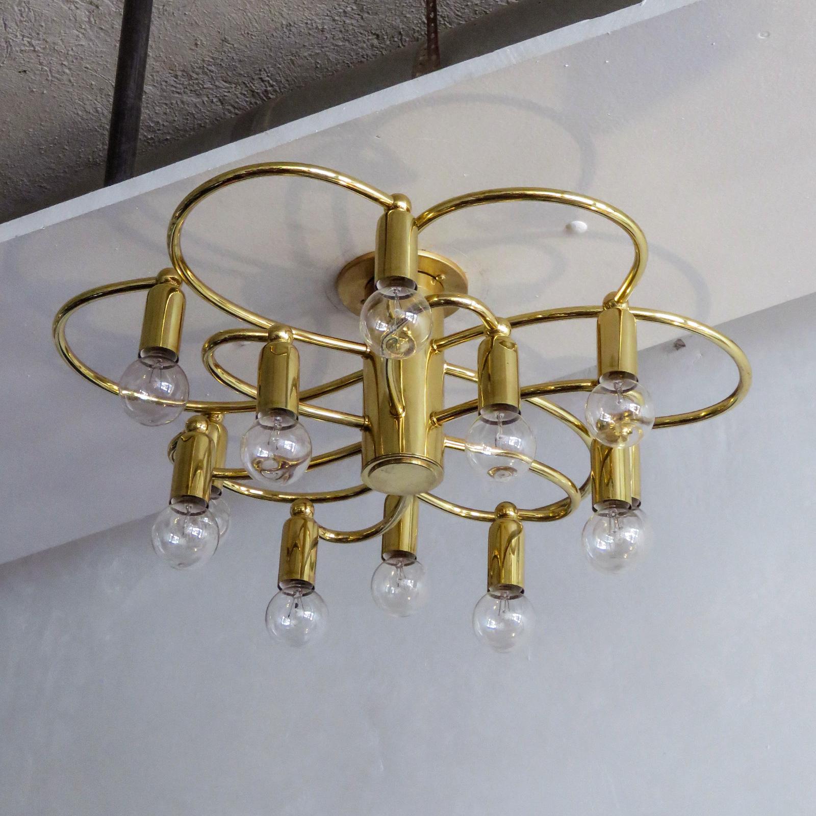 Tedesco Lampadario tedesco a dodici bracci di Honsel, 1960 in vendita
