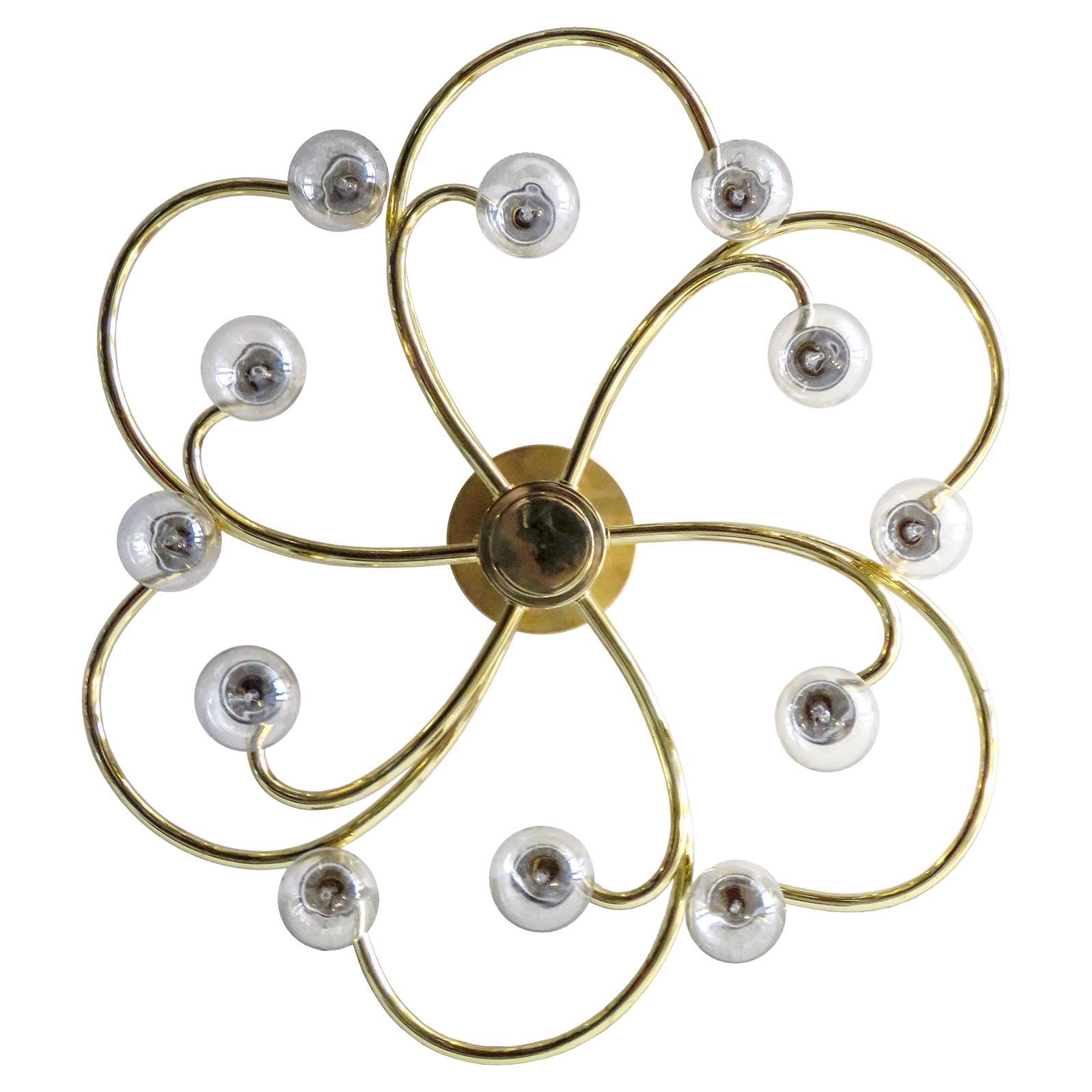 Lampadario tedesco a dodici bracci di Honsel, 1960 in vendita