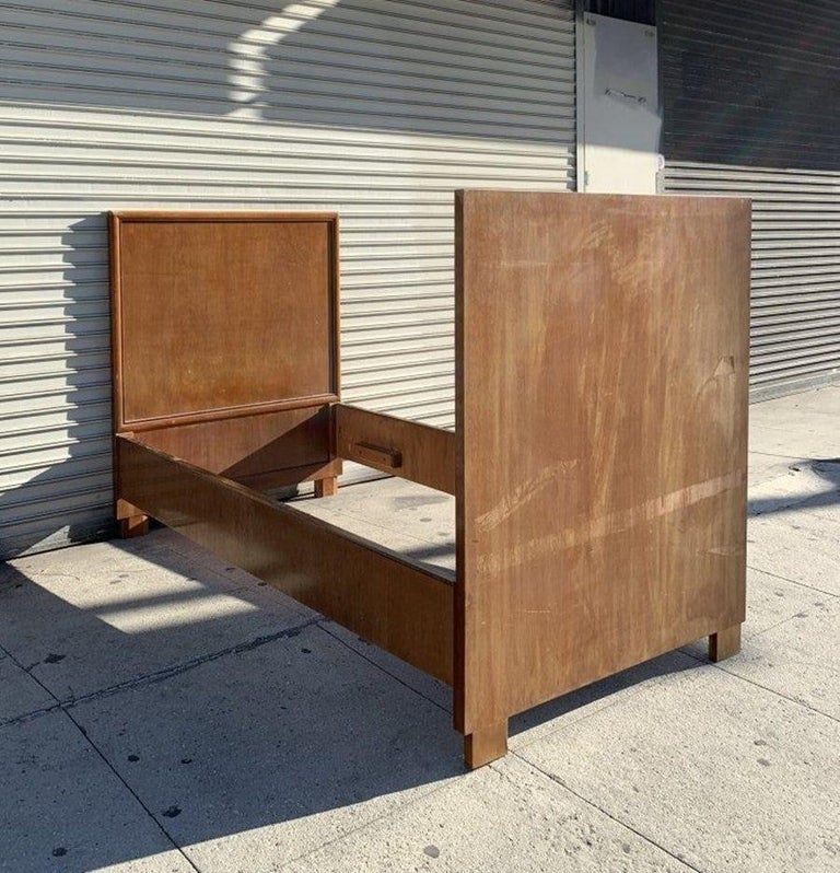 German Twin Bed in the Style of Edward Wormley at 1stDibs
