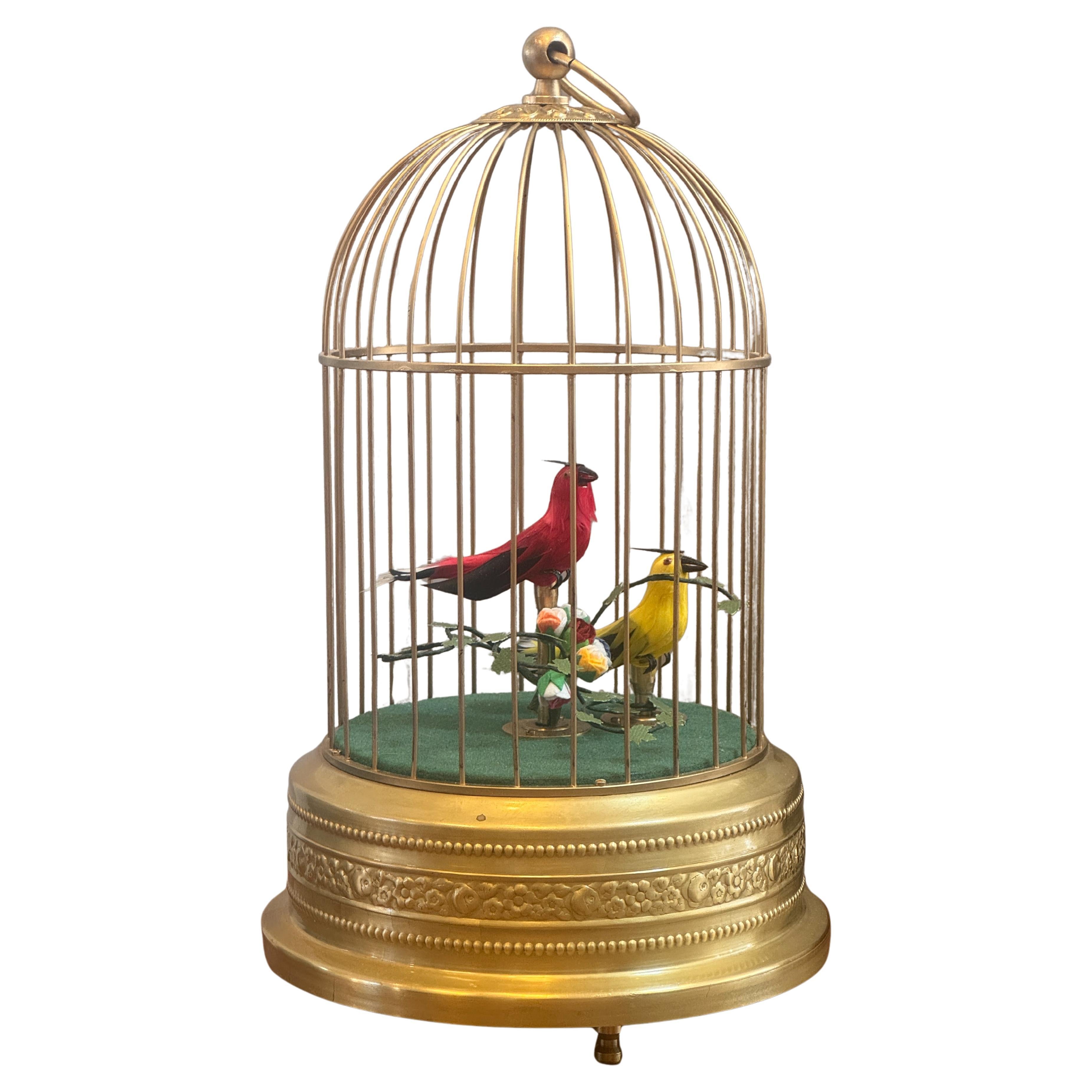 Automate allemand à deux oiseaux chantants