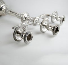 German Two Chandeliers Silver, Friedlander Brothers, Germany, circa 1890