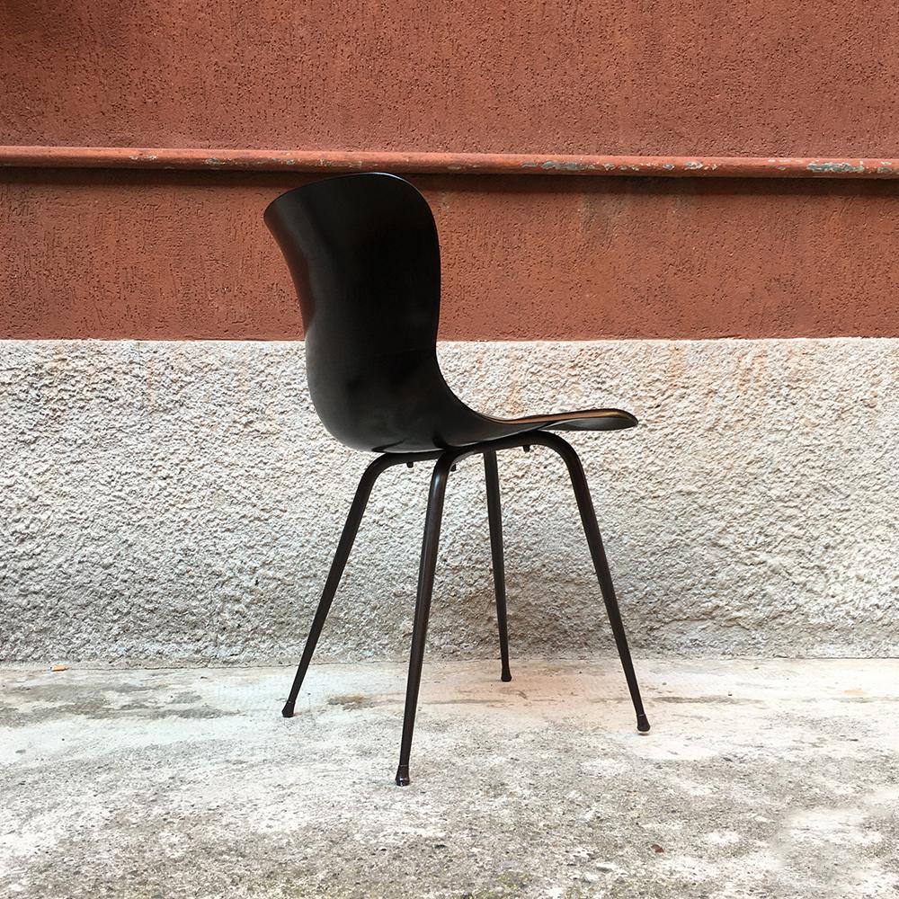 German Unique Curved Wood Shell Chair by Pagholz, 1960s In Good Condition In MIlano, IT
