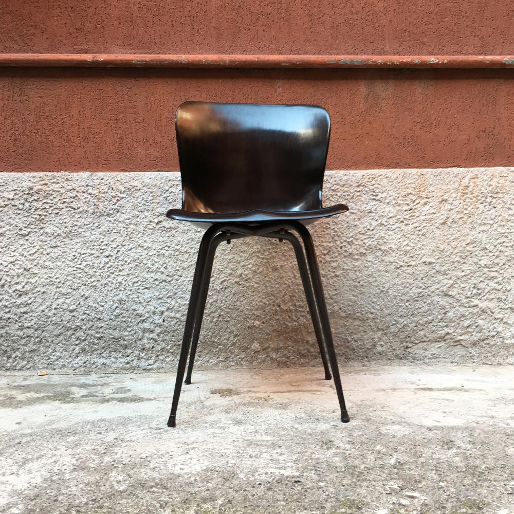 German Unique Curved Wood Shell Chair by Pagholz, 1960s 1