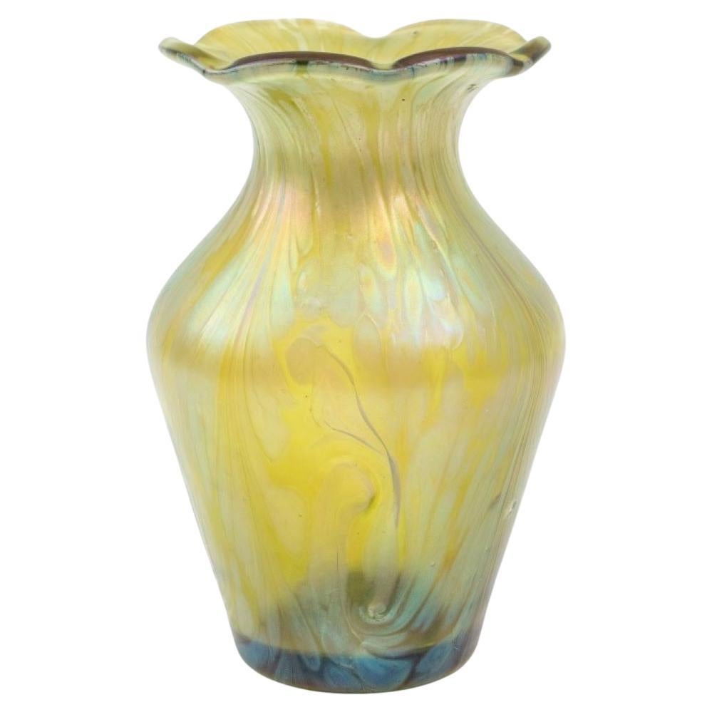 Deutsche Vallerysthal-Vase (Attr.) Favrile-Vase, um 1900 im Angebot