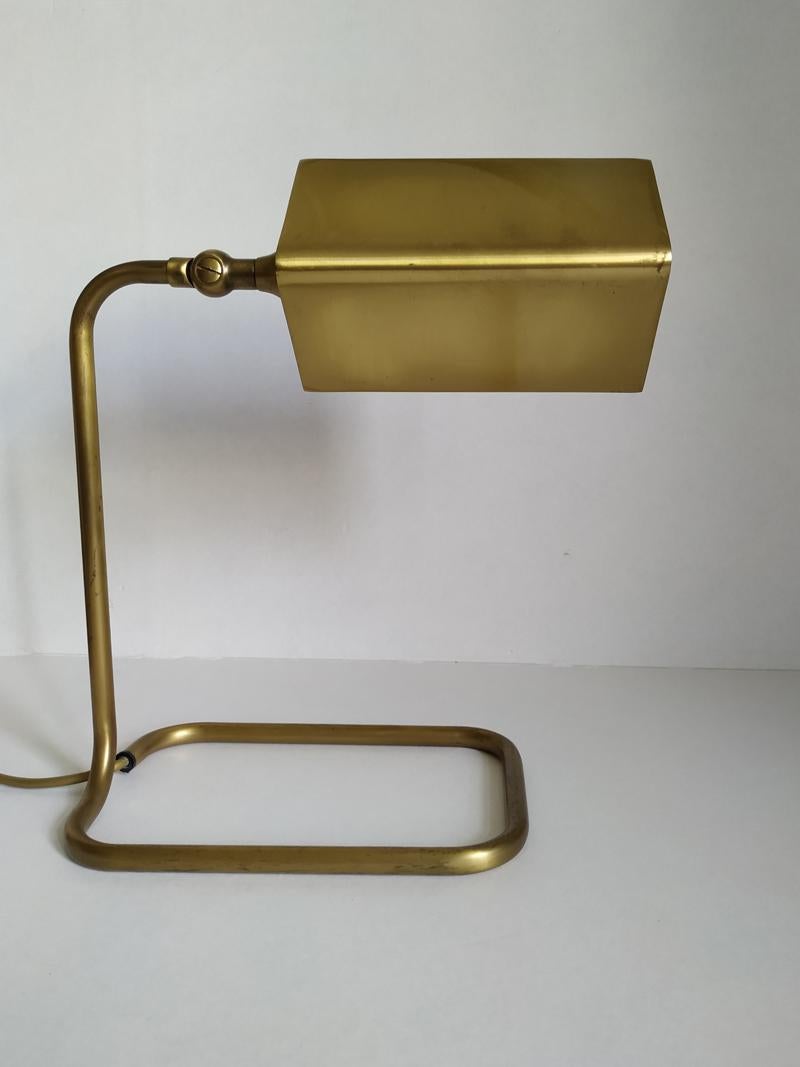 vintage adjustable brass desk lamp