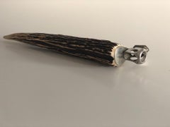 German Vintage Antler Cigar Cutter by Pfeilring Solingen, 1960s