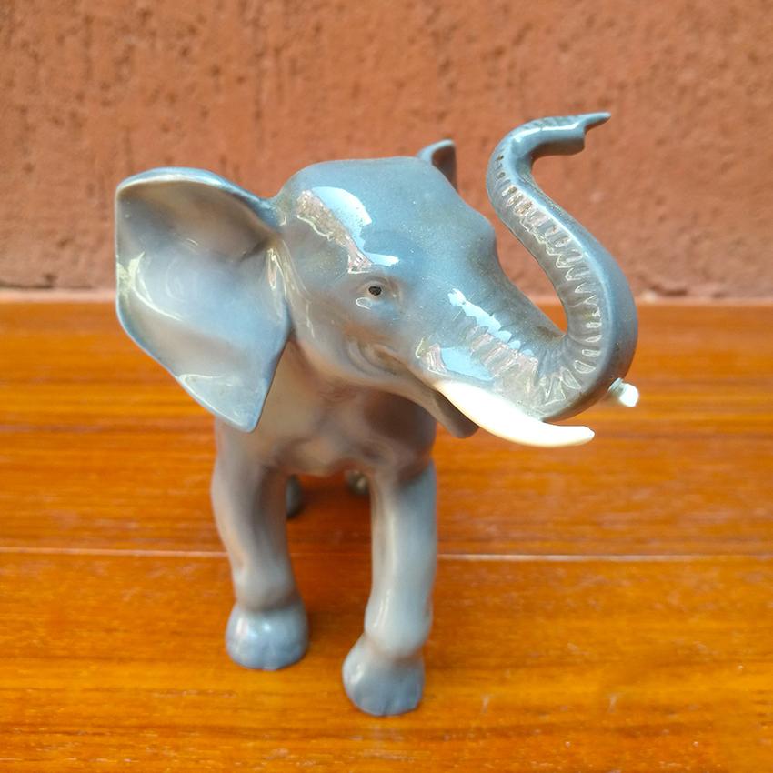 Mid-Century Modern German Vintage Ceramic Elephant, 1960s