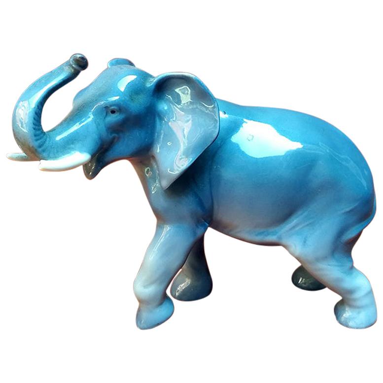 German Vintage Ceramic Elephant, 1960s