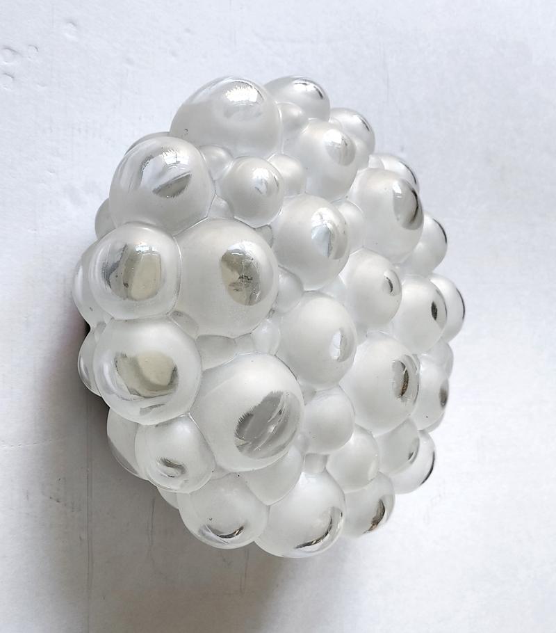 Mid-Century Modern German Vintage Glass Ceiling or Wall Light Flush Mount, 1960s For Sale