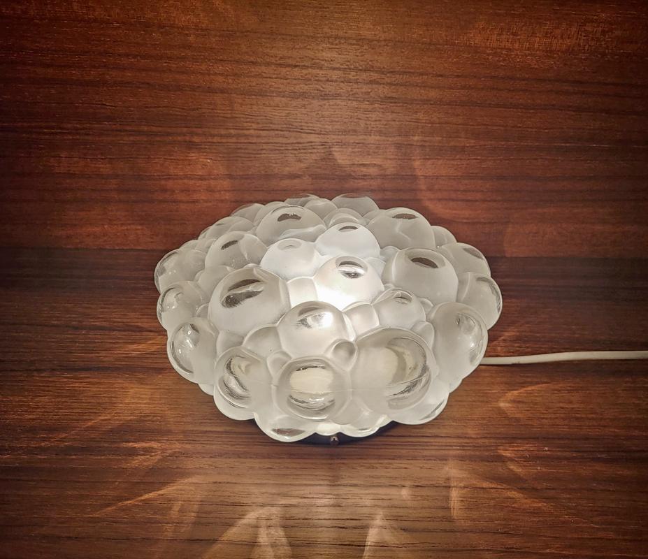 Mid-20th Century German Vintage Glass Ceiling or Wall Light Flush Mount, 1960s For Sale