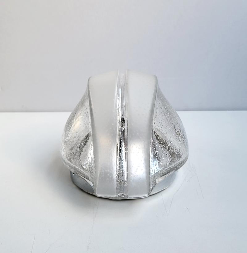 Tedesco Scontrino da soffitto o da parete in vetro a bolle d'aria tedesco d'epoca, anni '70 in vendita
