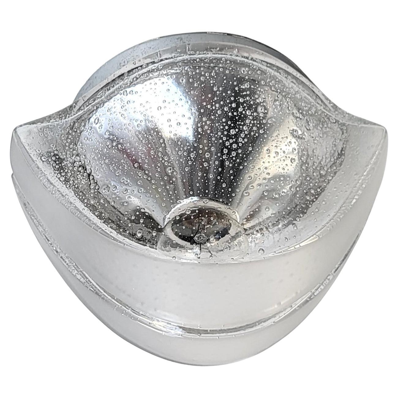 German Vintage Bubble Glass Ceiling or Wall Light Flushmount Sconce, 1970s
