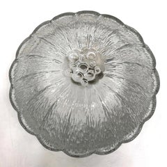 German Vintage Glass Flower Flush Mount, Massive Leuchten, Germany, 1960s