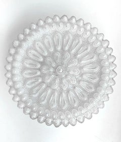 Large German Vintage Crystal Bubble Glass Ceiling or Wall Flush Mount, 1960s