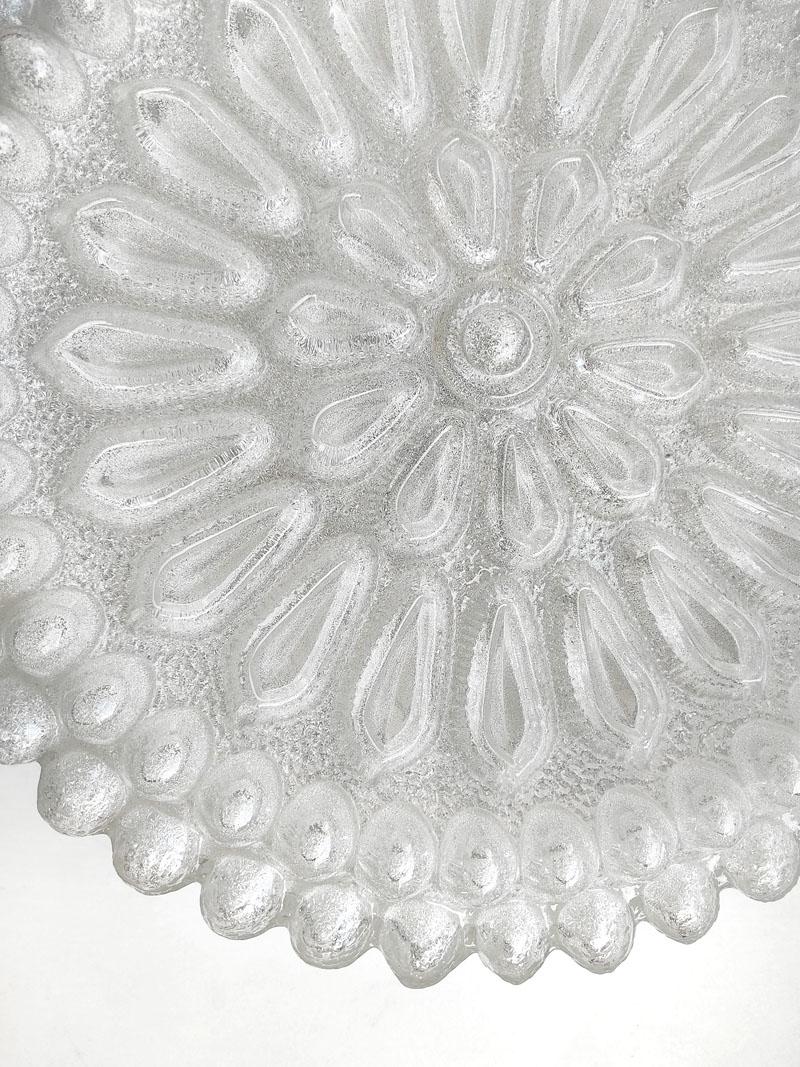 Large German Vintage Crystal Bubble Glass Ceiling or Wall Flush Mount, 1960s For Sale 1