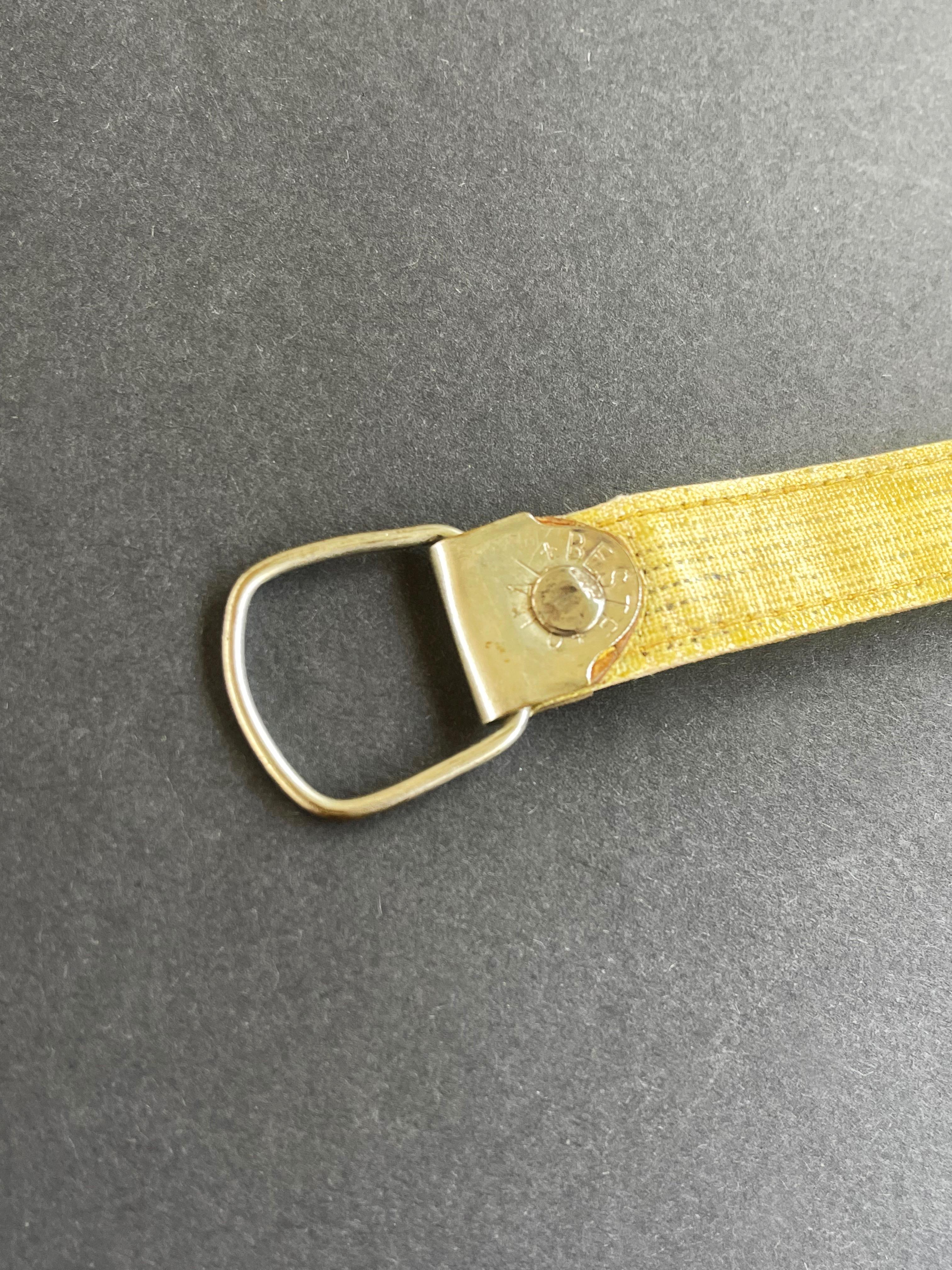 Metro a nastro tedesco in pelle vintage, arancione marrone, anni '40, Germania in vendita 1
