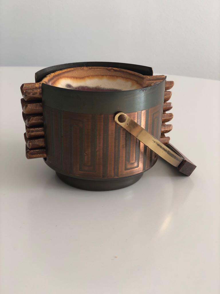 German Vintage Midcentury Portable Ashtrays, Set of Six, 1960s For Sale