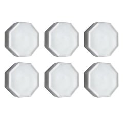 German Vintage Minimalist Glass Flush Mounts Ceiling or Wall Lights, 1960s