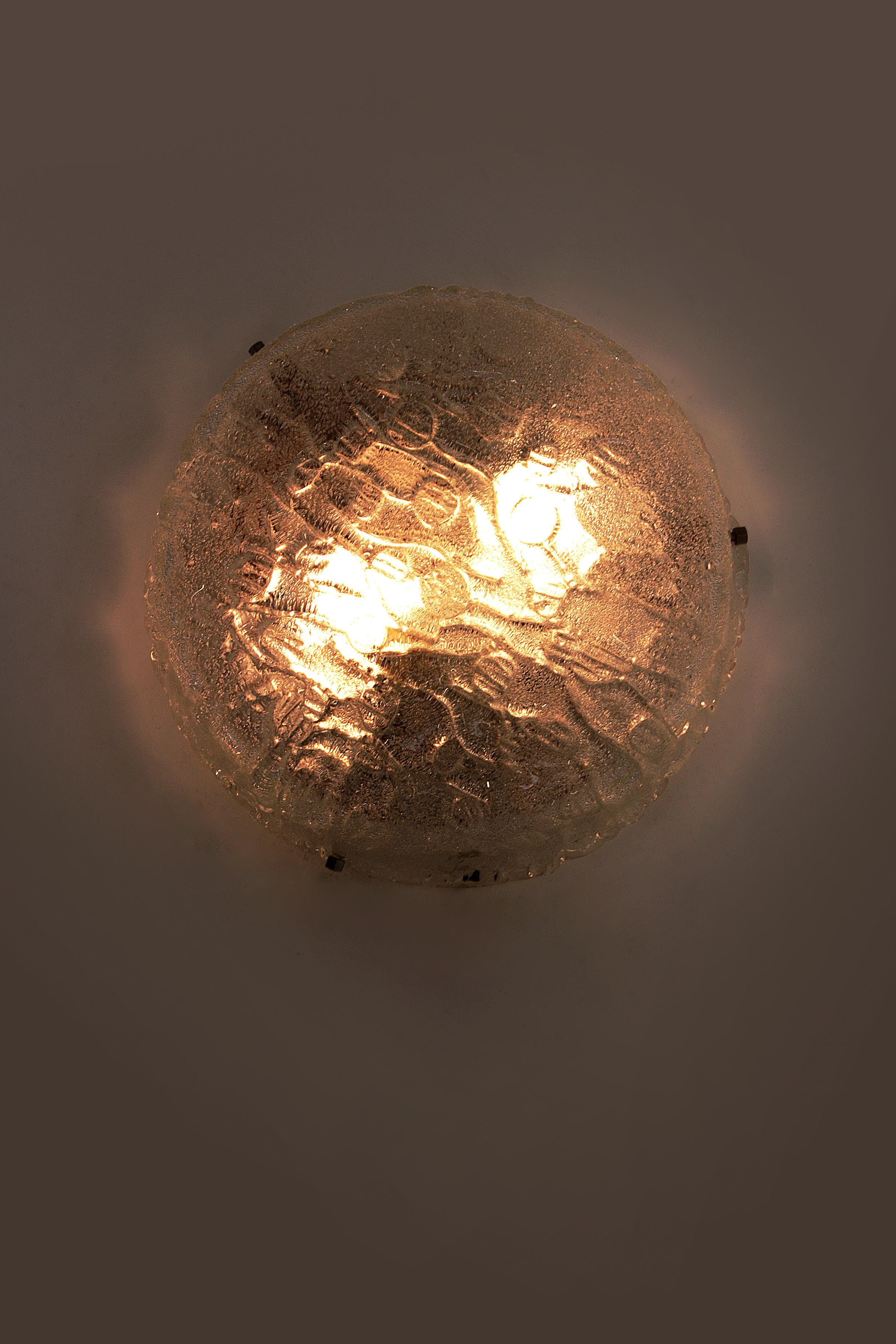 Mid-20th Century German vintage round ceiling lamp or wall lamp by Kaiser Idell, 1960s For Sale