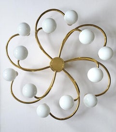 German Vintage Sculptural Ceiling or Wall Light Flush Mount Chandelier, 1970s