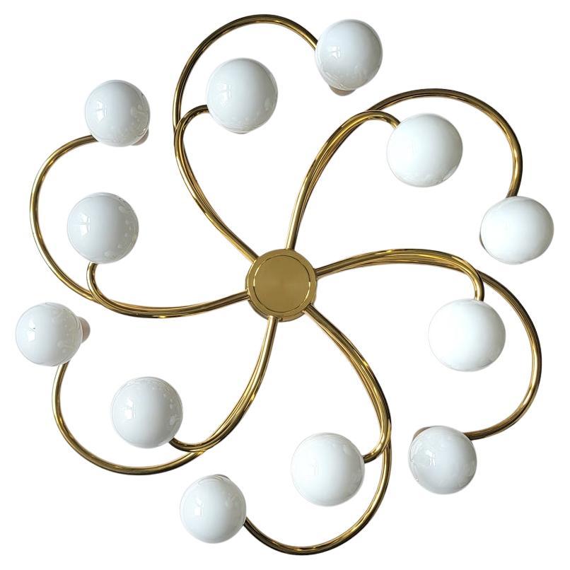 German Vintage Sculptural Ceiling or Wall Light Flush Mount Chandelier, 1970s