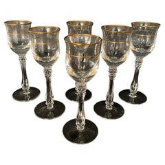 German Vintage Set of 6 Crystal Shot Glasses for Vodka by Gallo, 1970