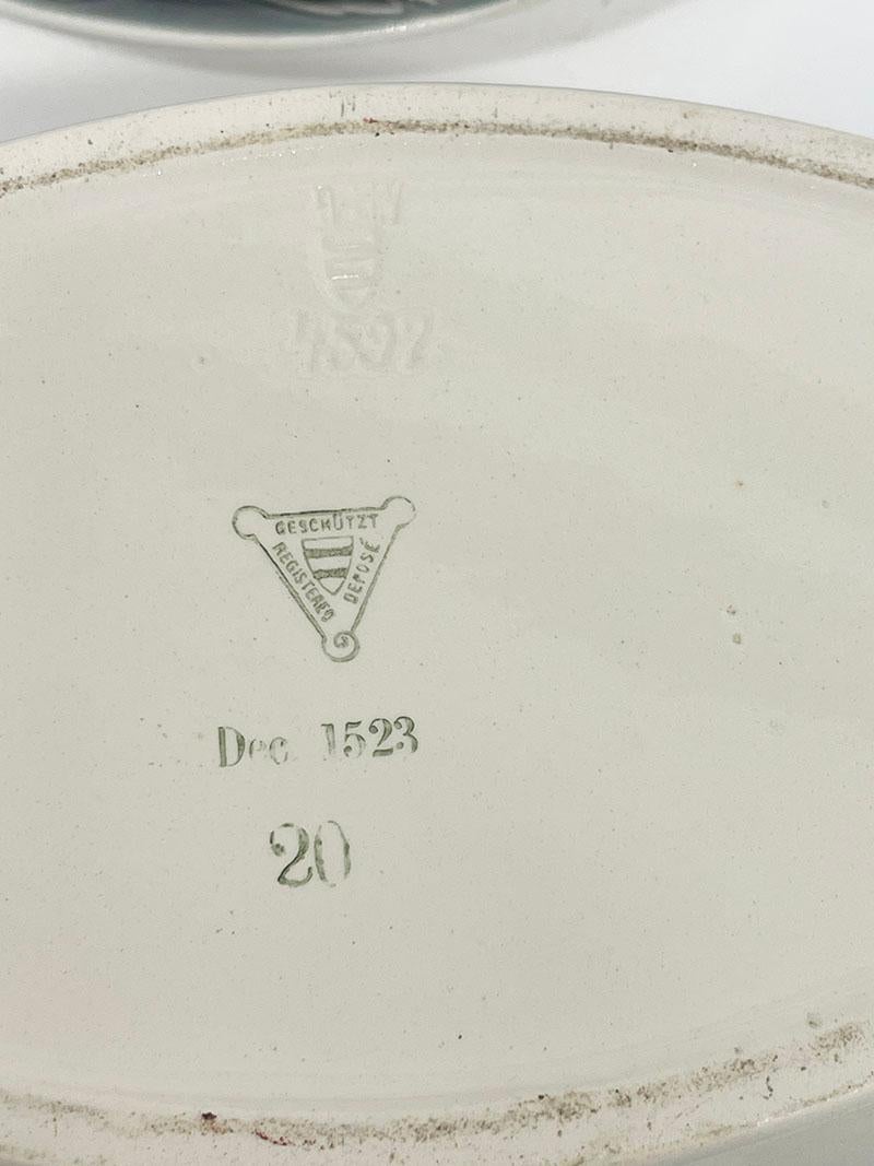 German Wächtersbach 12 Hunting plates and tureen by Carl Bull, 1910 For Sale 8