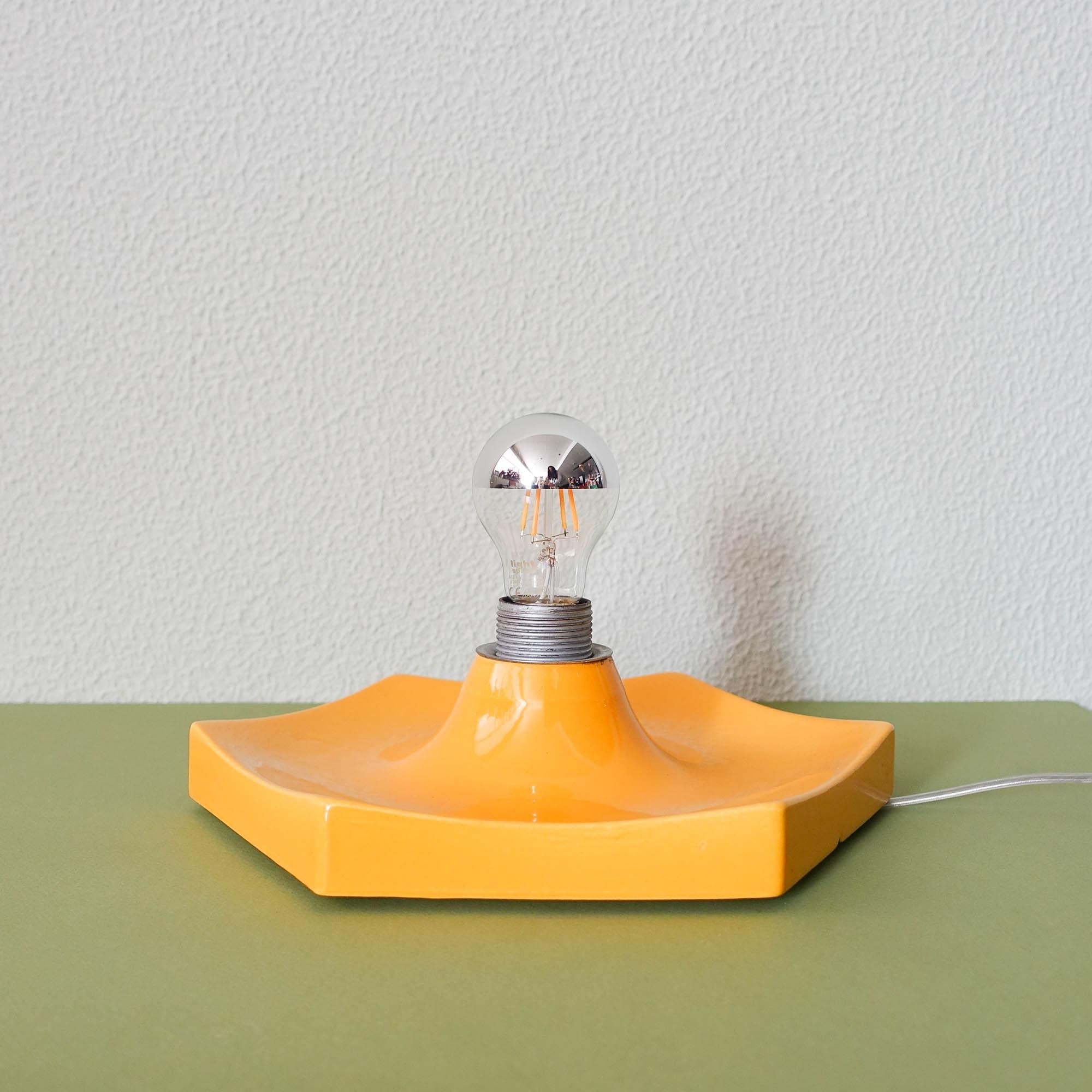 German Wall/ Ceiling Ceramic Lamp, 1970s For Sale 1
