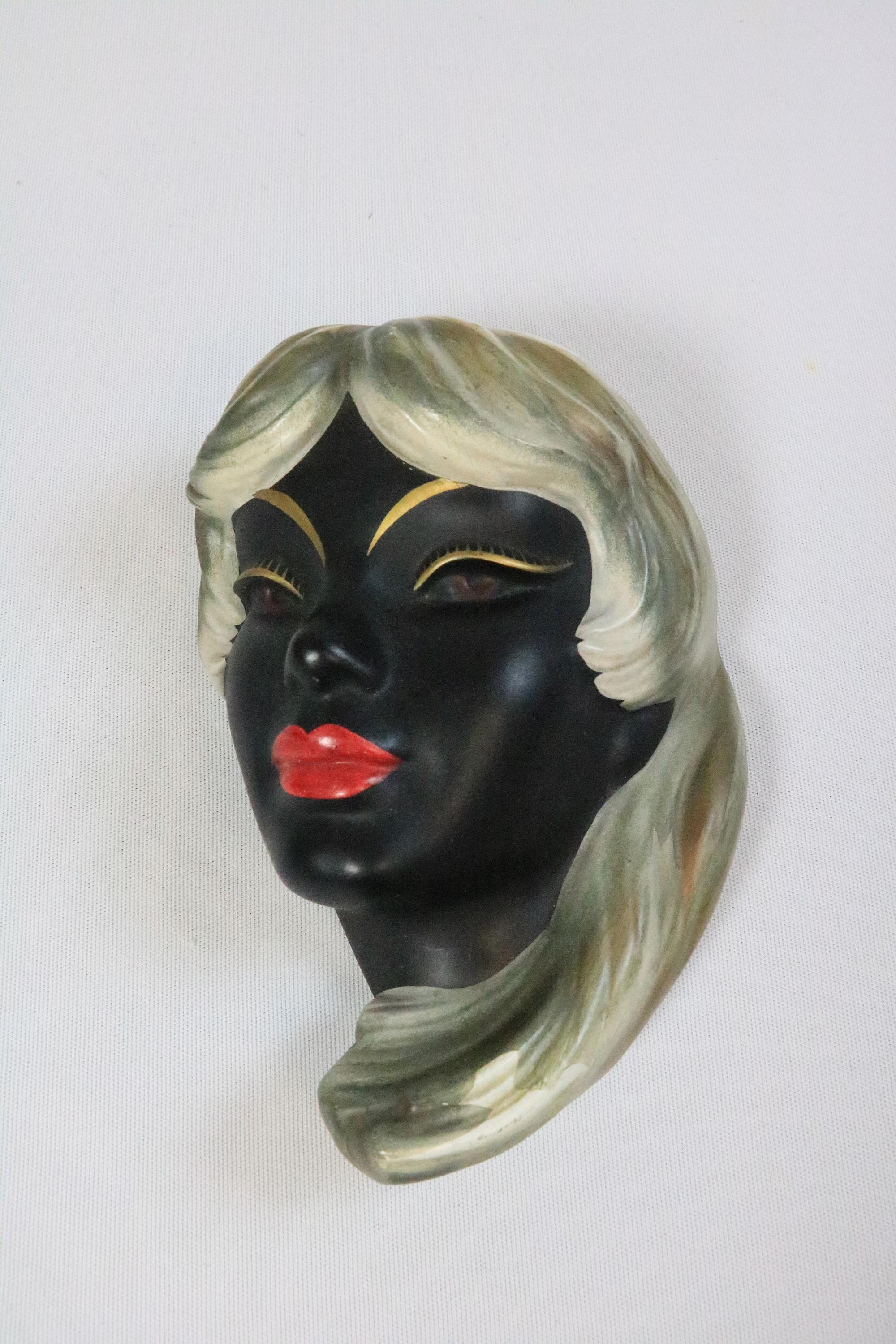 Mid-Century Modern German Wall Mask from the 1950s, GOEBEL, Mainit For Sale